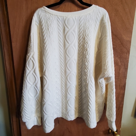 Workshop Republic Clothing. NWT 3X. Ivory Long Sleeve Slight Quilted. - Picture 4 of 6